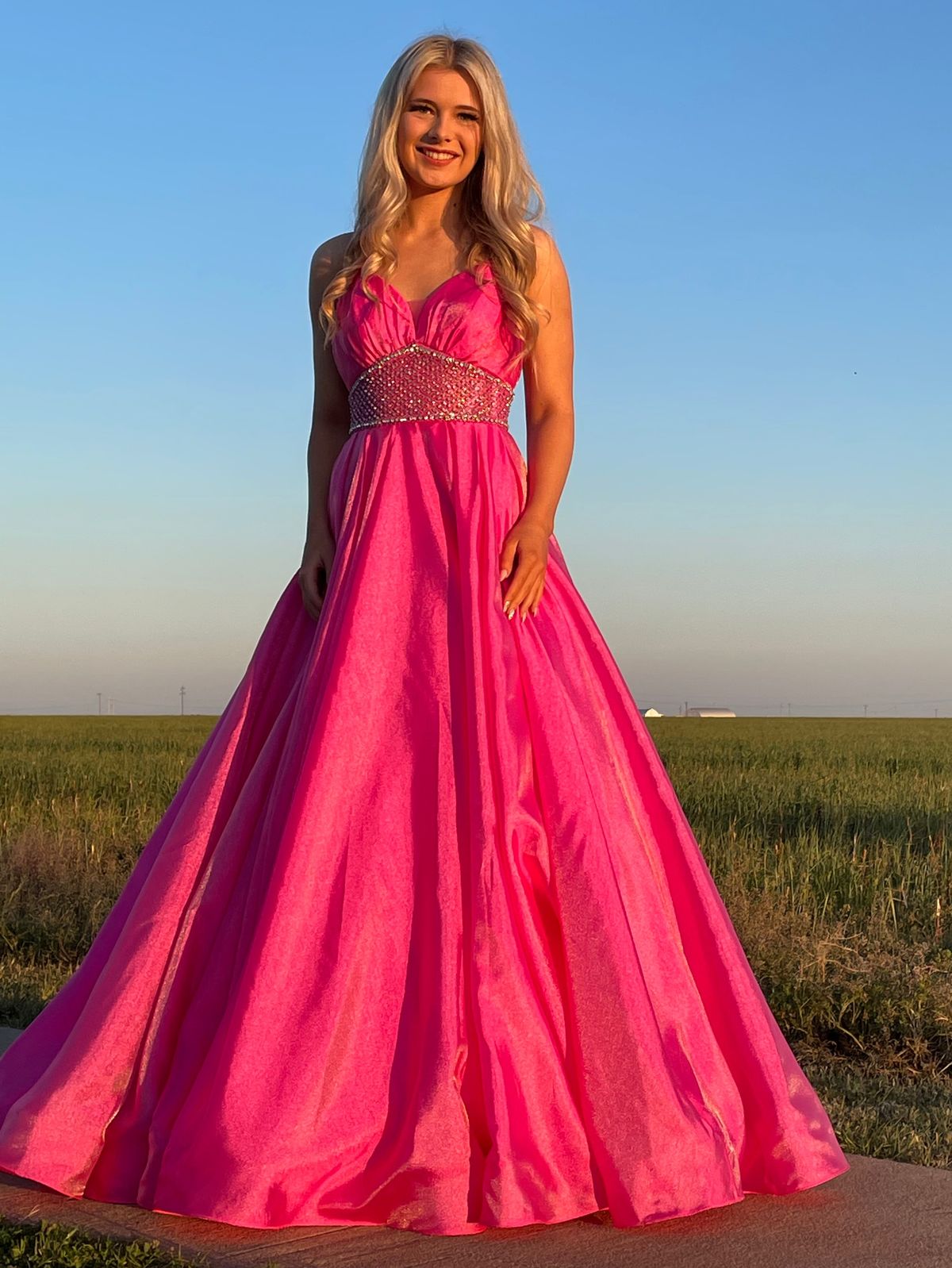 Rachel Allan Size 0 Prom Plunge Pink Ball Gown on Queenly