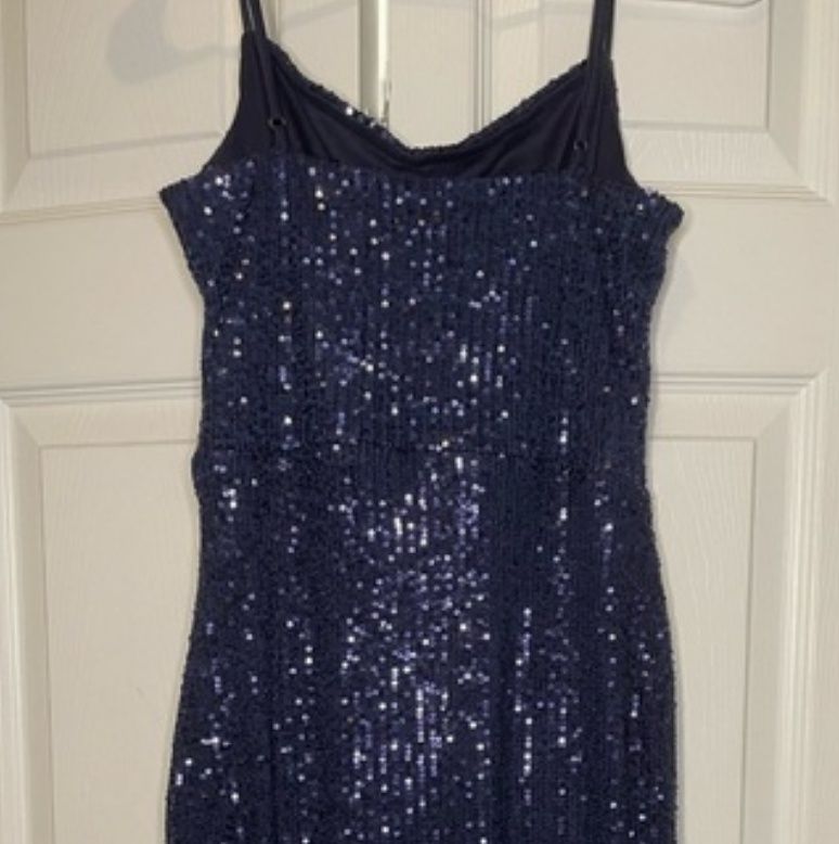 Style 05002-1778 Windsor Size 14 Prom Blue Side Slit Dress on Queenly