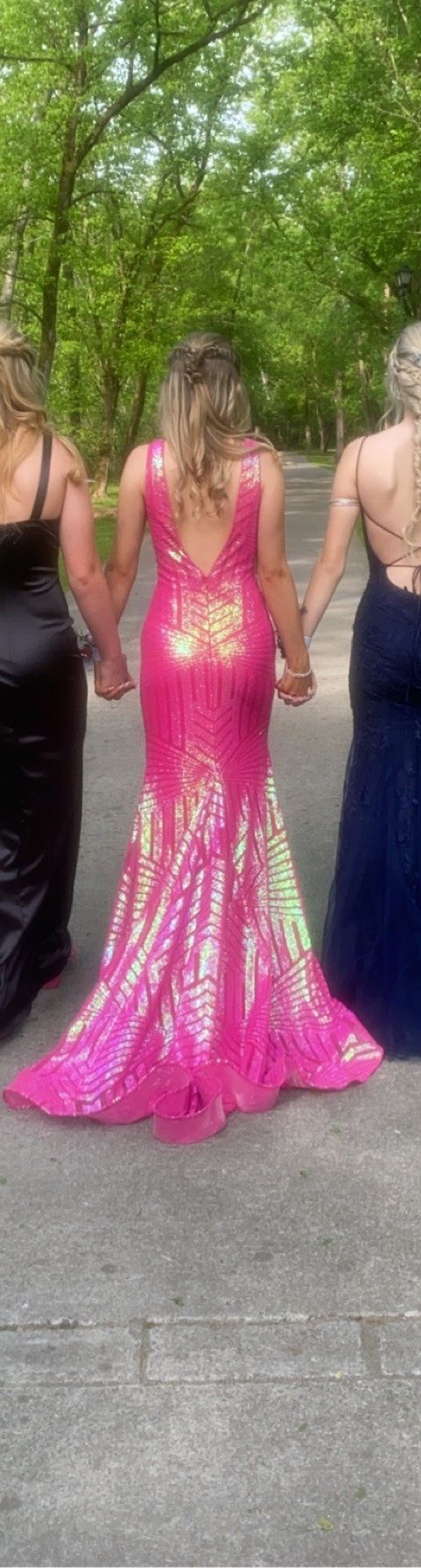 Size 2 Prom Halter Pink Mermaid Dress on Queenly