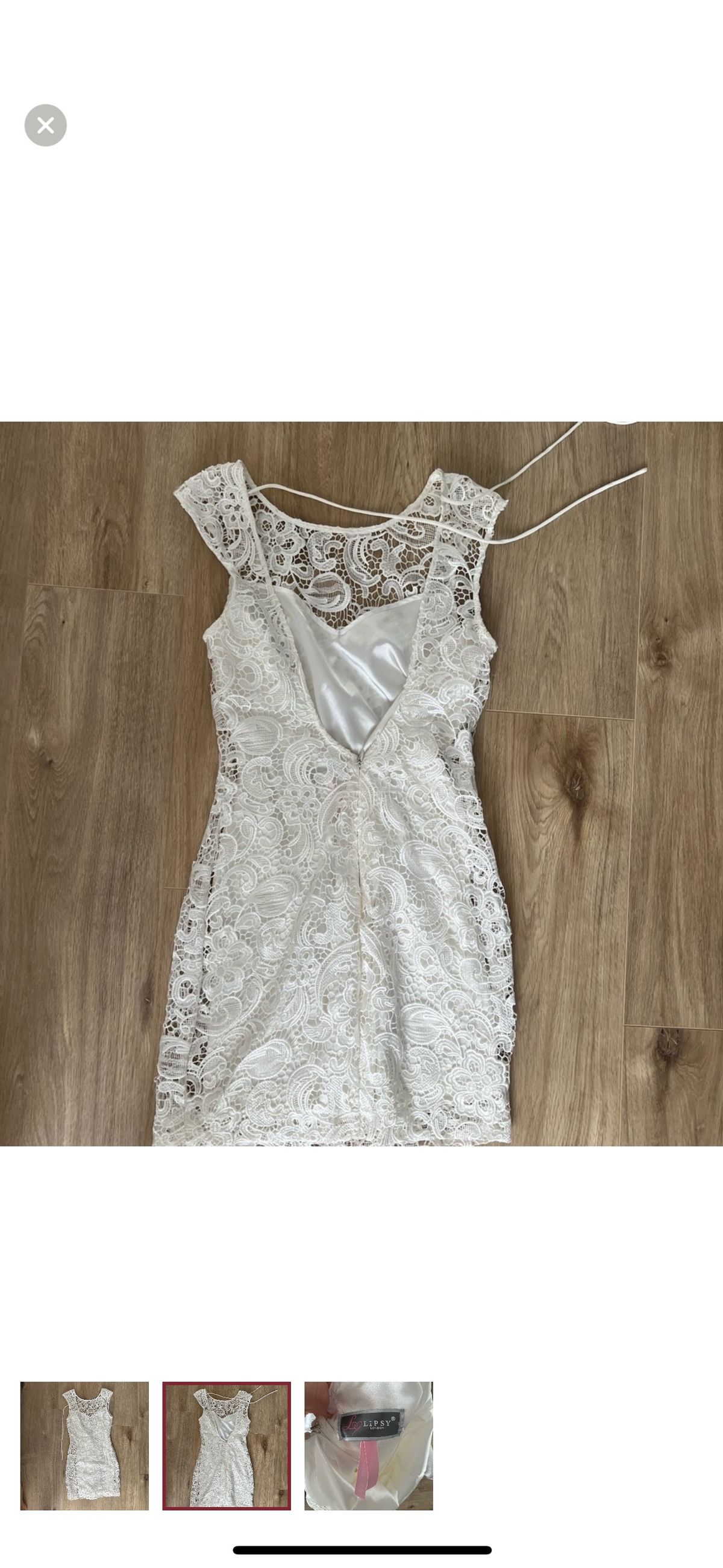 Lipsy Size S Prom White Cocktail Dress on Queenly