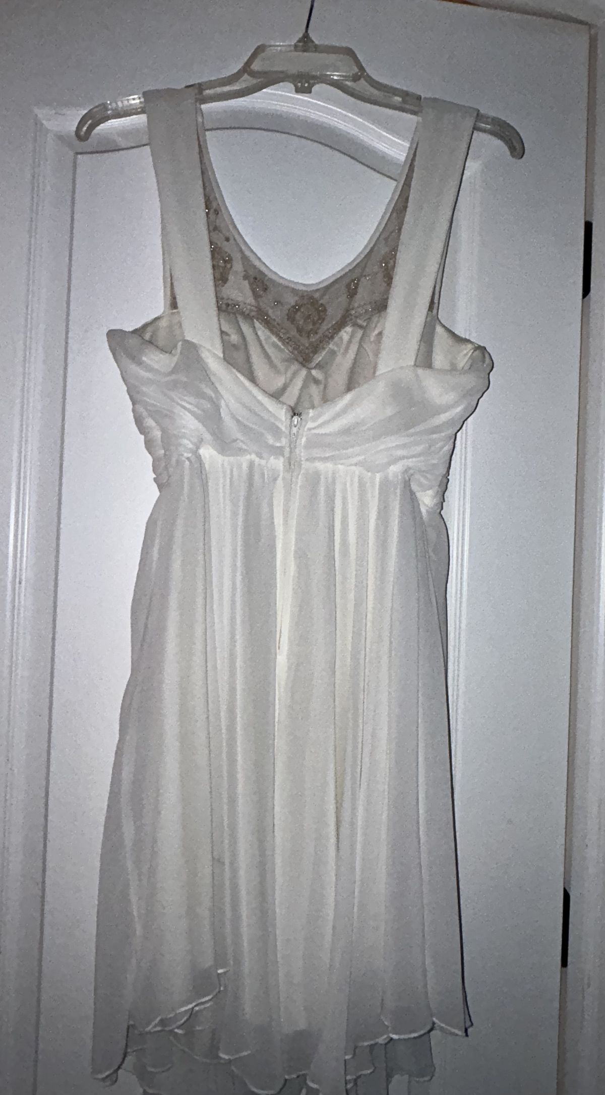 Style 75010 22H Way-In Clothing Co. Size 8 White Cocktail Dress on Queenly