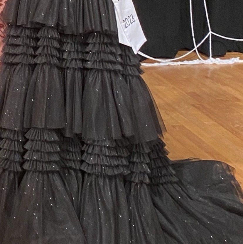 Sherri Hill Size 6 Plunge Black Ball Gown on Queenly