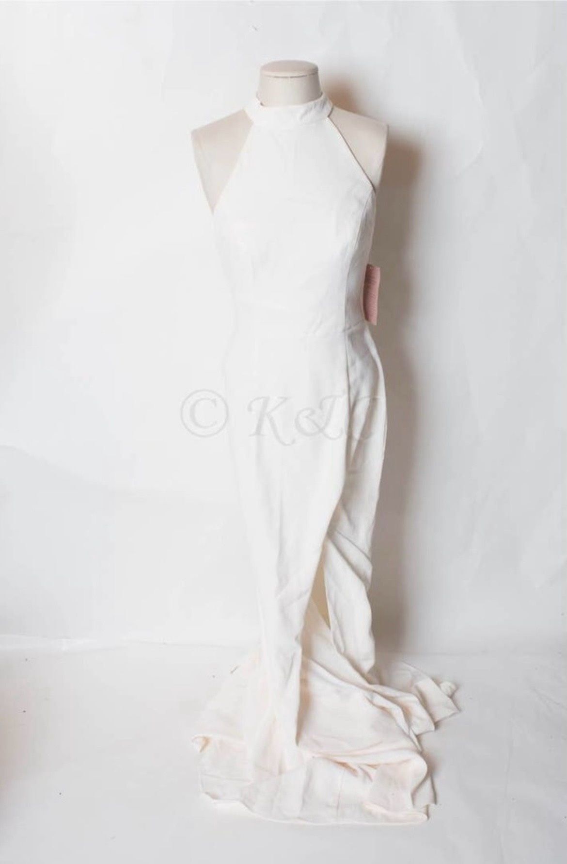 BHLDN Size 6 High Neck White Cocktail Dress on Queenly