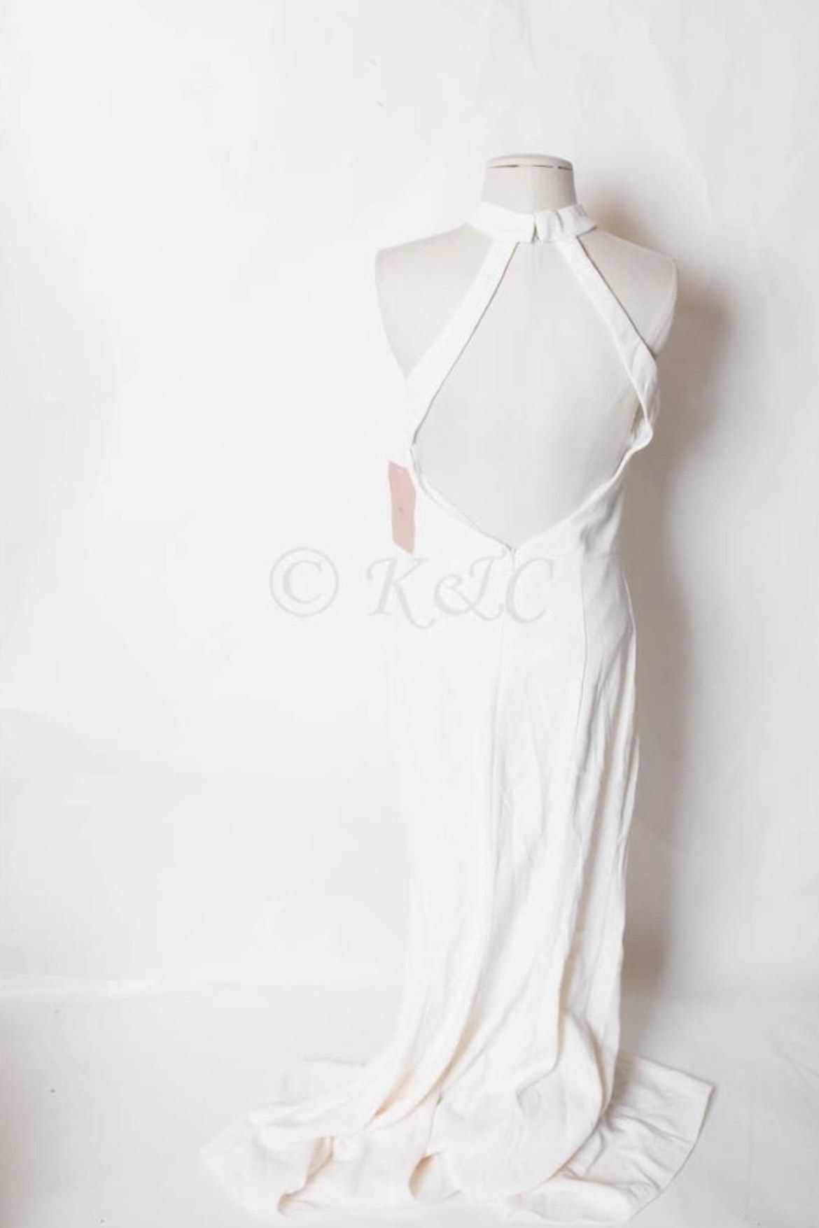 BHLDN Size 6 High Neck White Cocktail Dress on Queenly