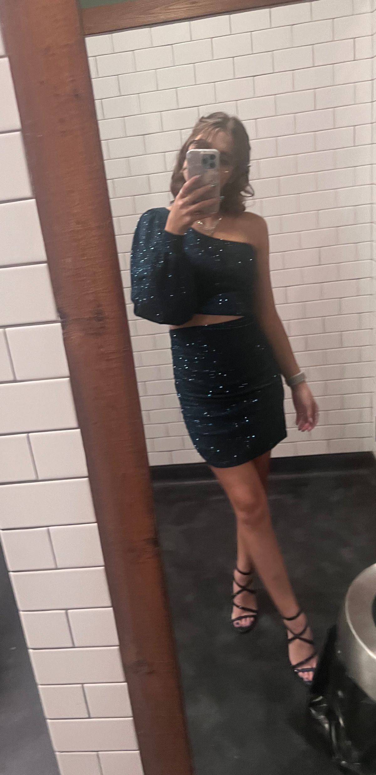 Windsor Size S Prom One Shoulder Blue Cocktail Dress on Queenly