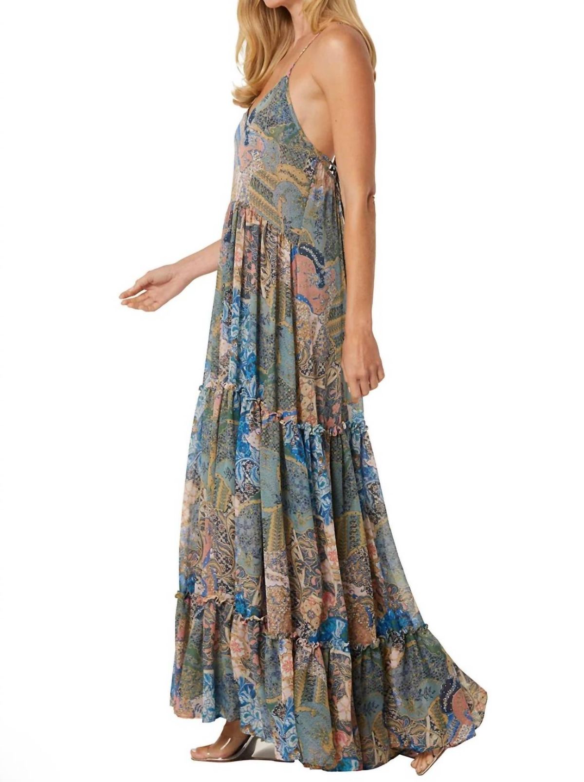 Style 1-1074818227-2901 Misa Los Angeles Size M Blue Floor Length Maxi on Queenly