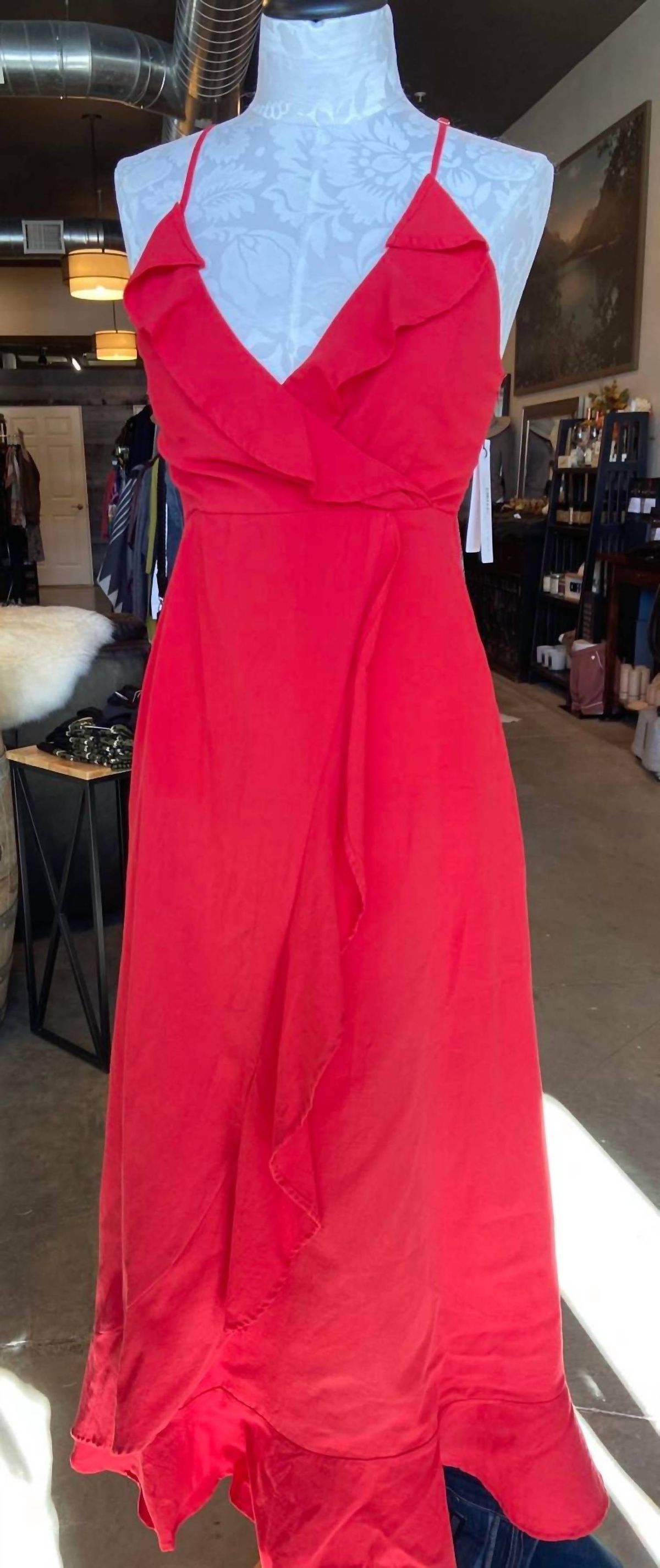 Style 1-2275467571-3236 MOLLY BRACKEN Size S Wedding Guest Red Cocktail Dress on Queenly