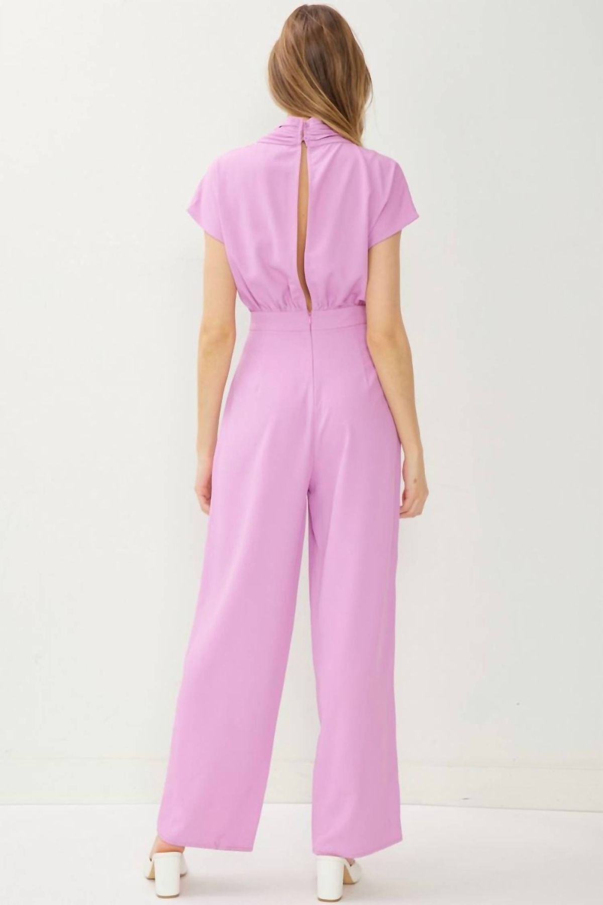 Style 1-2679956992-3471 entro Size S Sheer Pink Formal Jumpsuit on Queenly