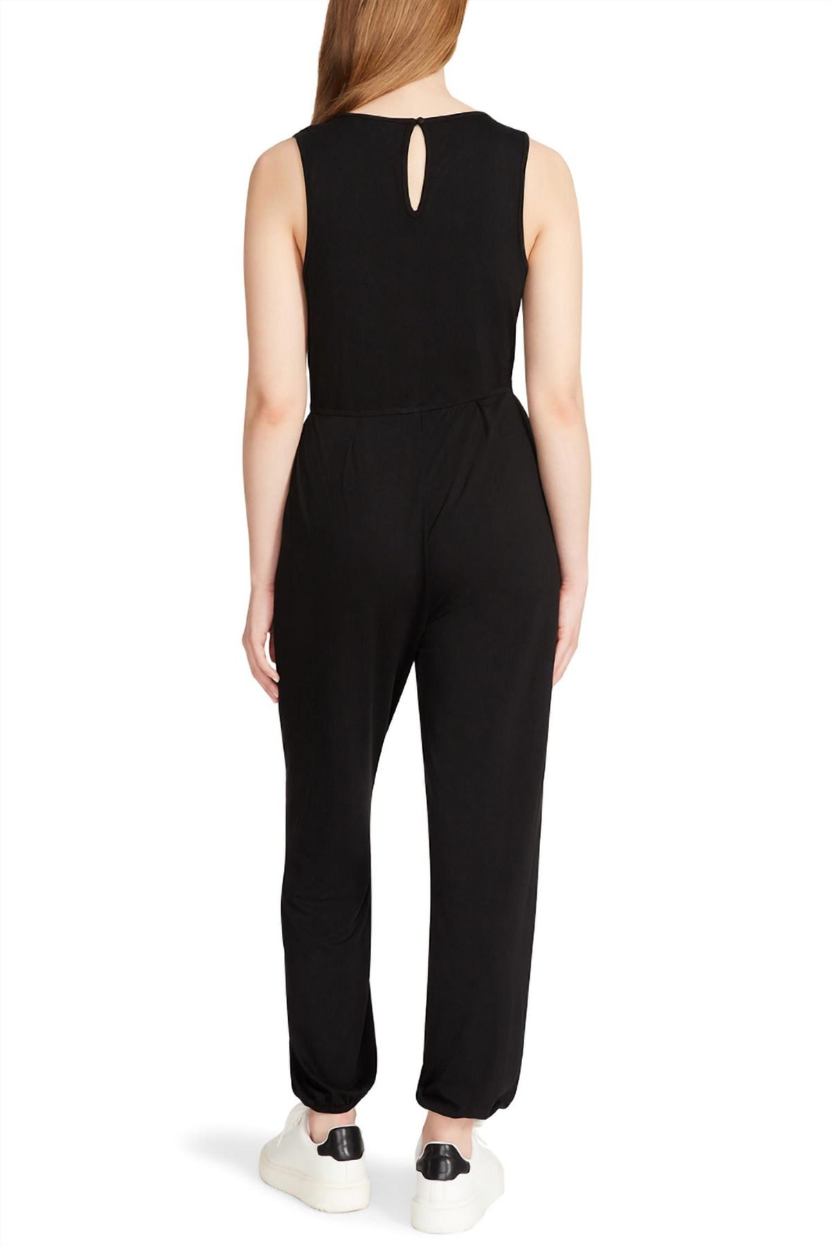 Style 1-2990507856-3011 STEVE MADDEN Size M Sequined Black Formal Jumpsuit on Queenly
