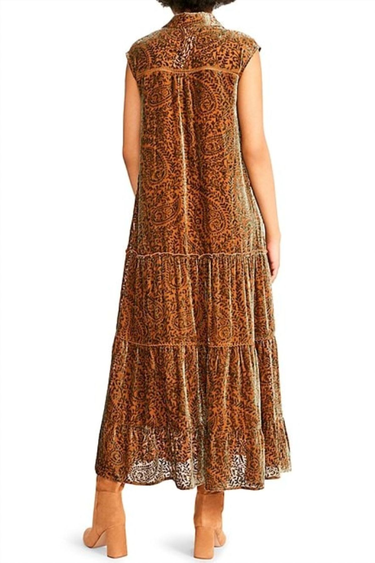 Style 1-575467756-3855 STEVE MADDEN Size XS High Neck Velvet Brown Cocktail Dress on Queenly