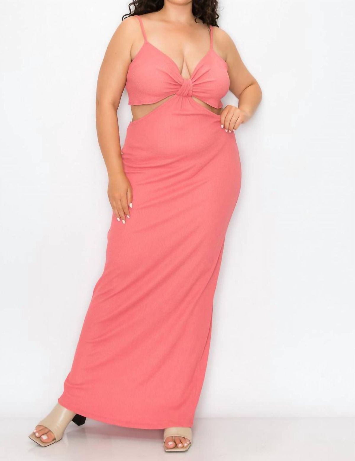 Style 1-688787029-1474 Haute Monde Size 3X Pink Floor Length Maxi on Queenly
