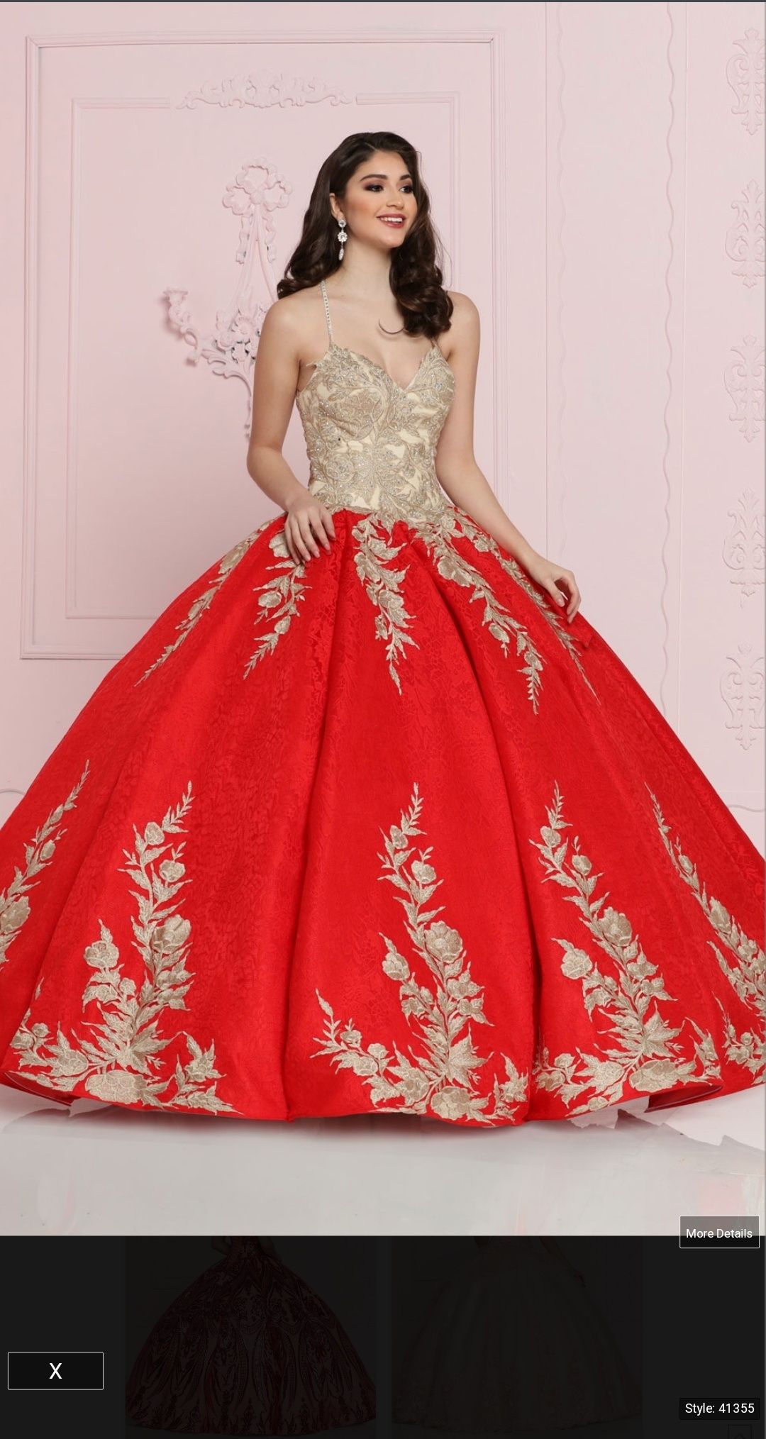 Quince Royale Size 2 Red Ball Gown on Queenly