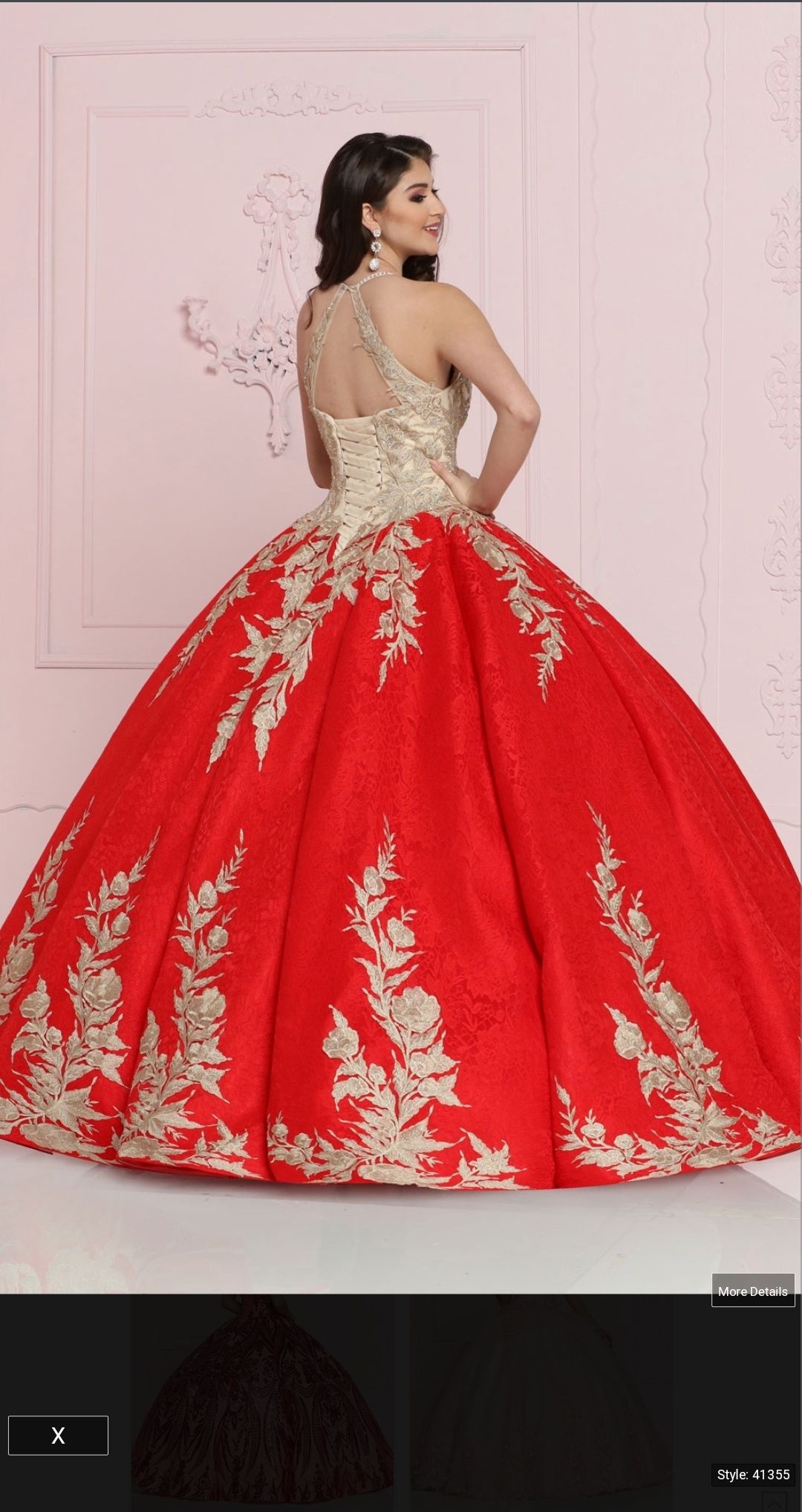 Quince Royale Size 2 Red Ball Gown on Queenly