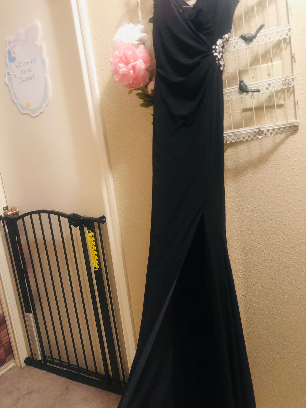 Size S Prom Halter Black A-line Dress on Queenly