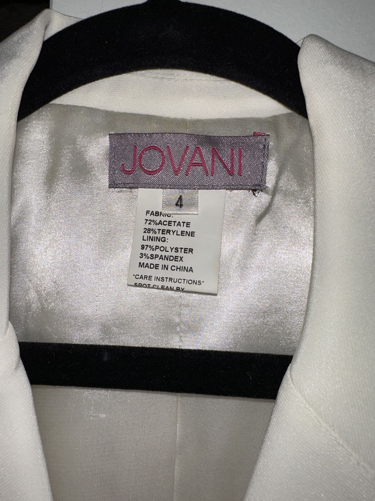 Jovani Size 4 Prom Long Sleeve White Cocktail Dress on Queenly