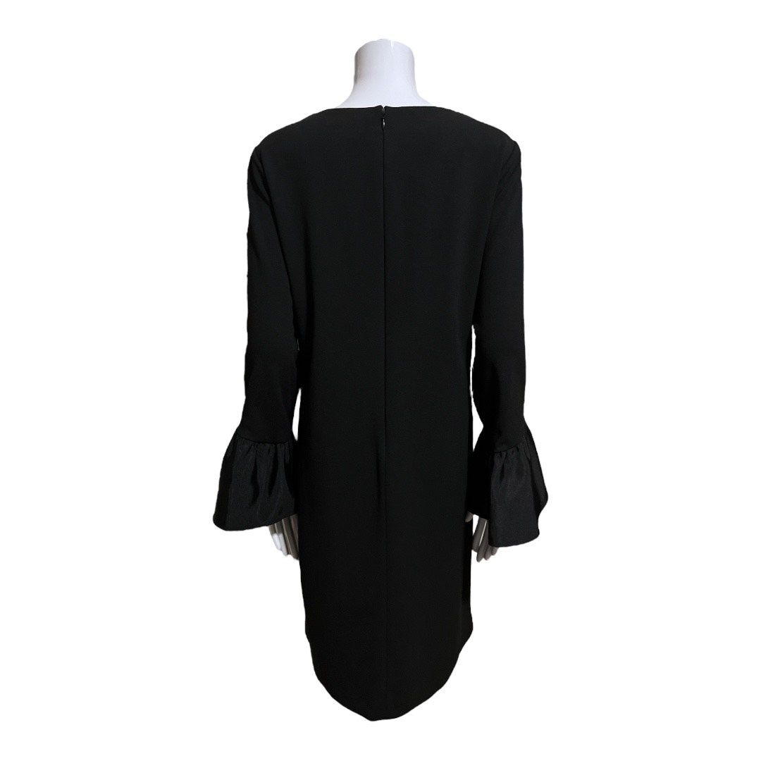 Ralph Lauren Size 8 Wedding Guest Long Sleeve Sequined Black Cocktail Dress on Queenly