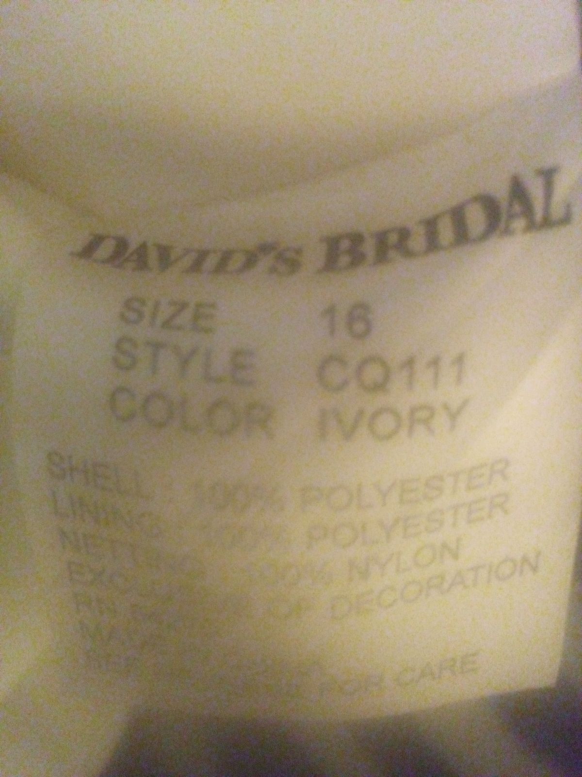 David's Bridal Plus Size 16 White A-line Dress on Queenly