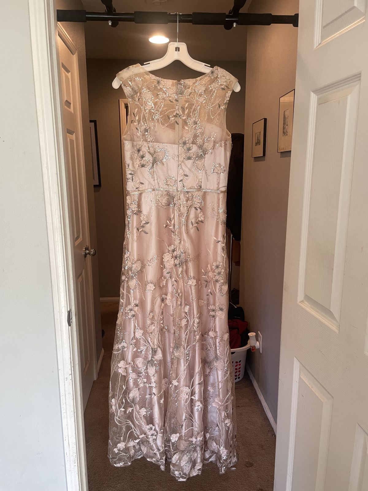 Emma Street Size 6 Lace Rose Gold Ball Gown on Queenly