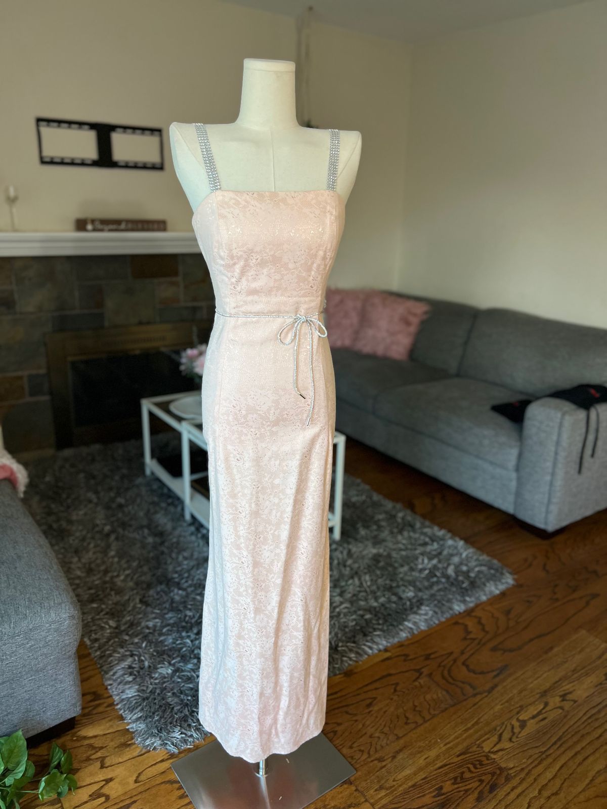 Size M Prom Strapless Pink A-line Dress on Queenly