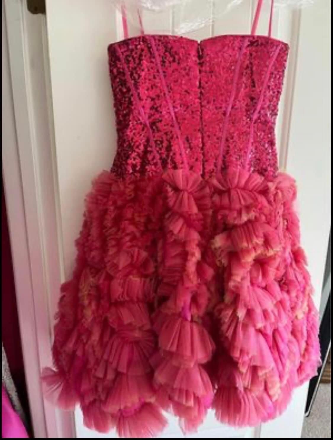 Size 4 Prom Strapless Pink Cocktail Dress on Queenly