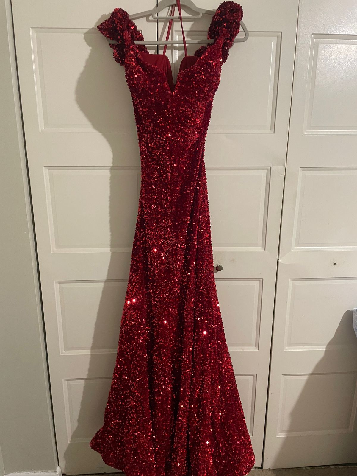 Portia and Scarlett Plus Size 22 Prom Plunge Red Mermaid Dress on Queenly
