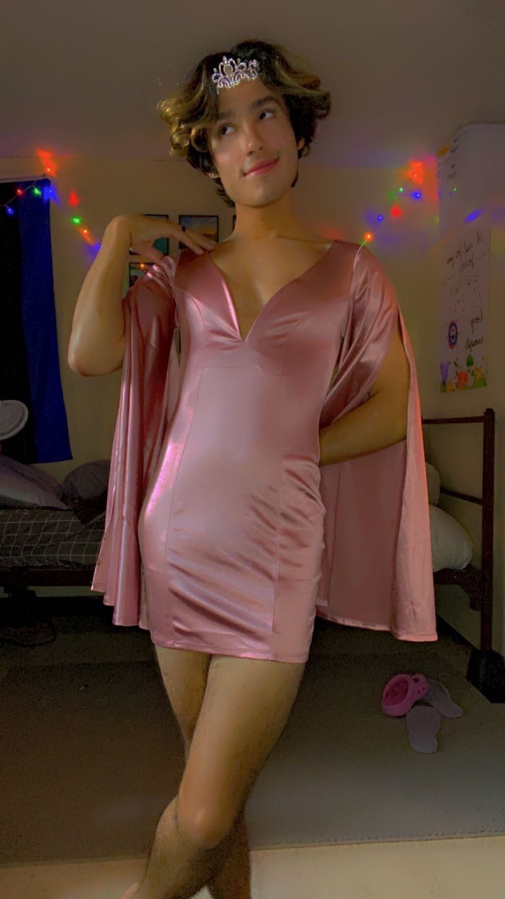 Size S Homecoming Plunge Rose Gold Cocktail Dress on Queenly