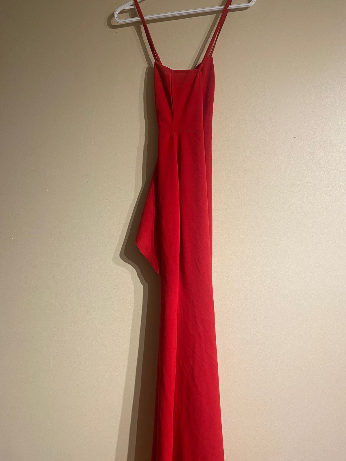 Bee Daring Couture Size S Prom Plunge Red Side Slit Dress on Queenly