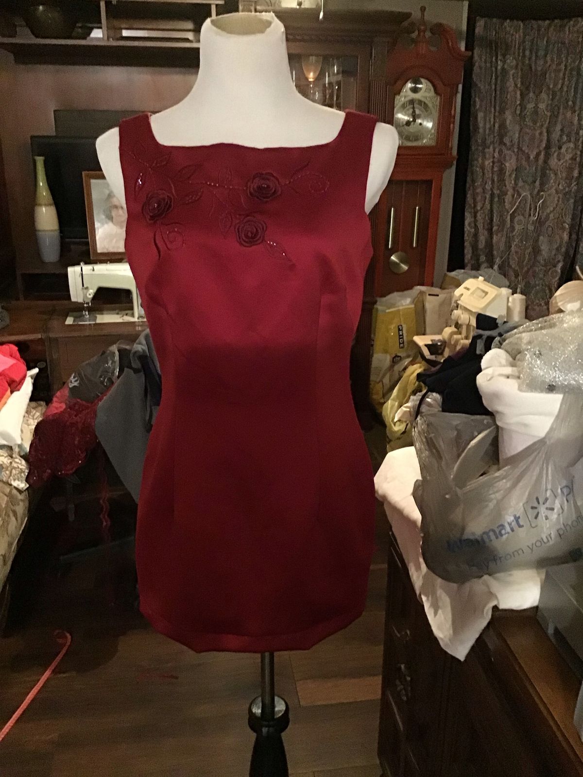 Josie Alta Moda Size L Homecoming Burgundy Red Cocktail Dress on Queenly