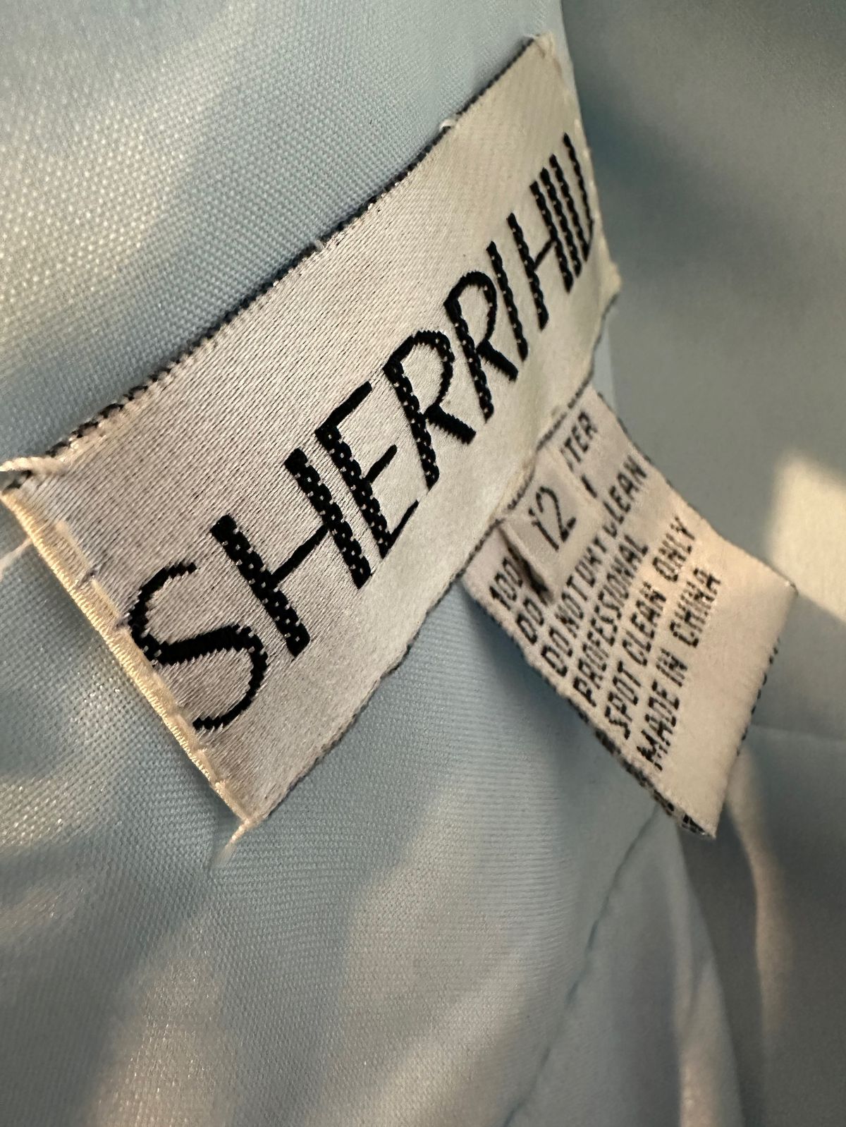 Sherri Hill Size 12 Prom Off The Shoulder Light Blue Cocktail Dress on Queenly