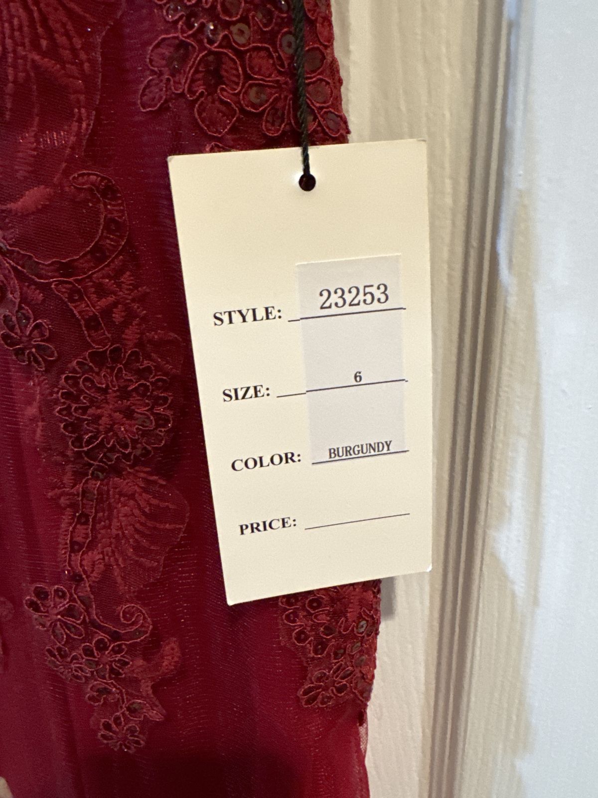 Style 23253 Amarra Size 6 Lace Red Cocktail Dress on Queenly
