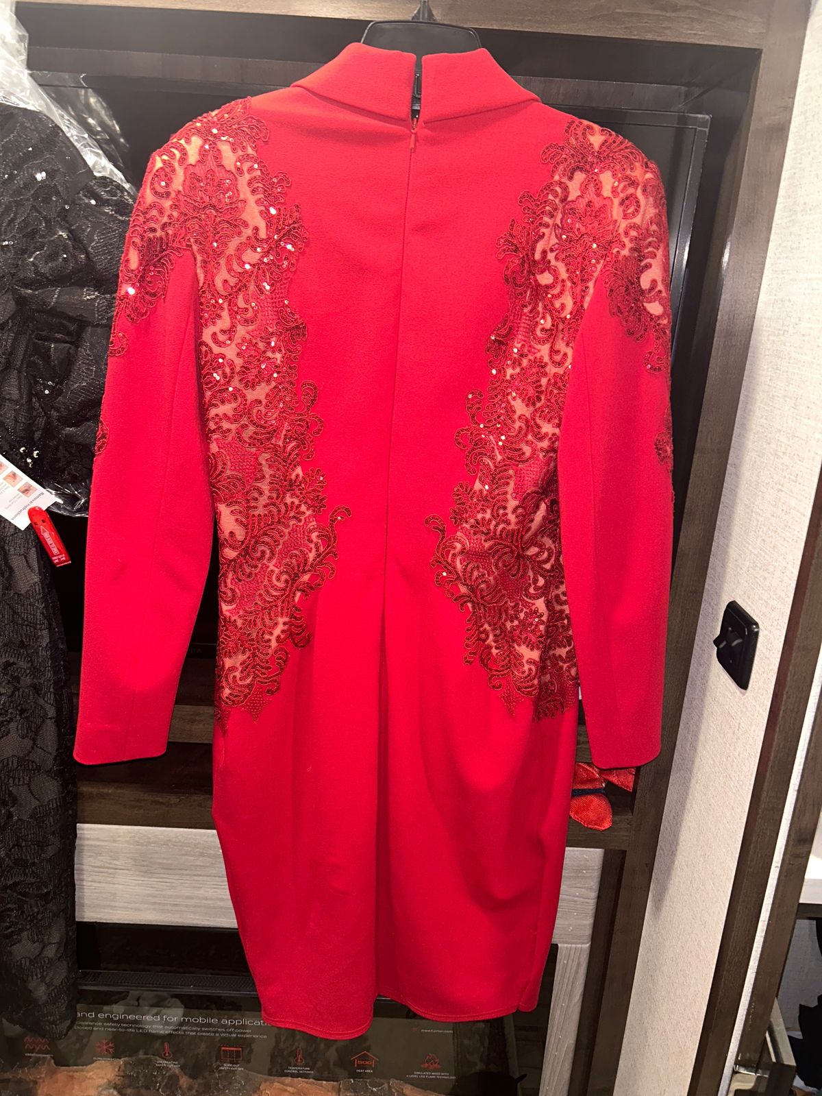 Tadashi Shoji Size 8 Blazer Red Cocktail Dress on Queenly
