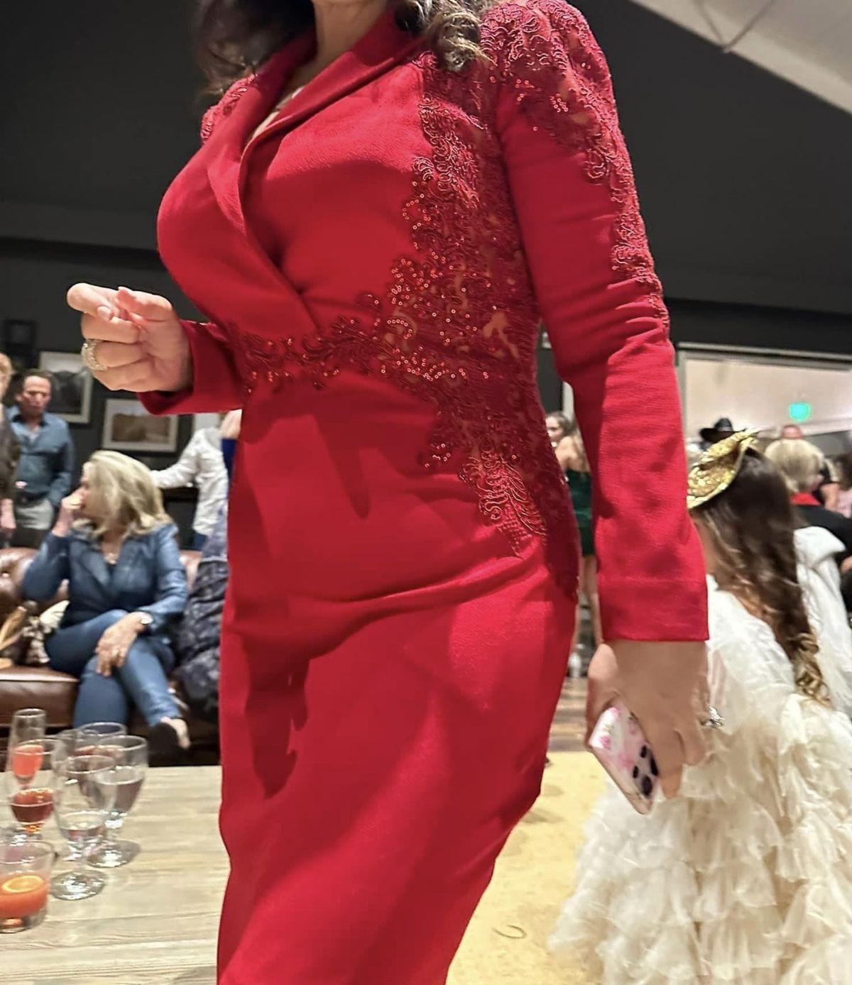 Tadashi Shoji Size 8 Blazer Red Cocktail Dress on Queenly
