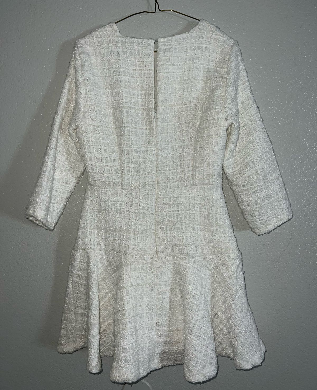 Zara Size S Pageant Long Sleeve White Cocktail Dress on Queenly
