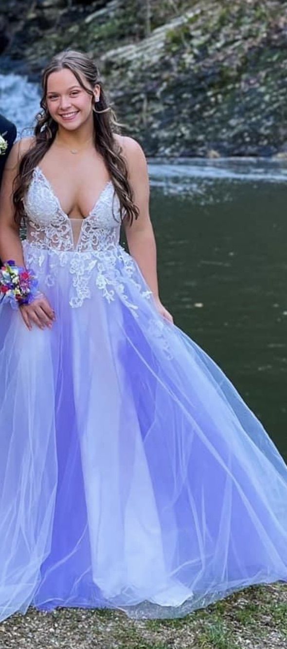 Style 1310 Jovani Size 8 Prom Purple Ball Gown on Queenly