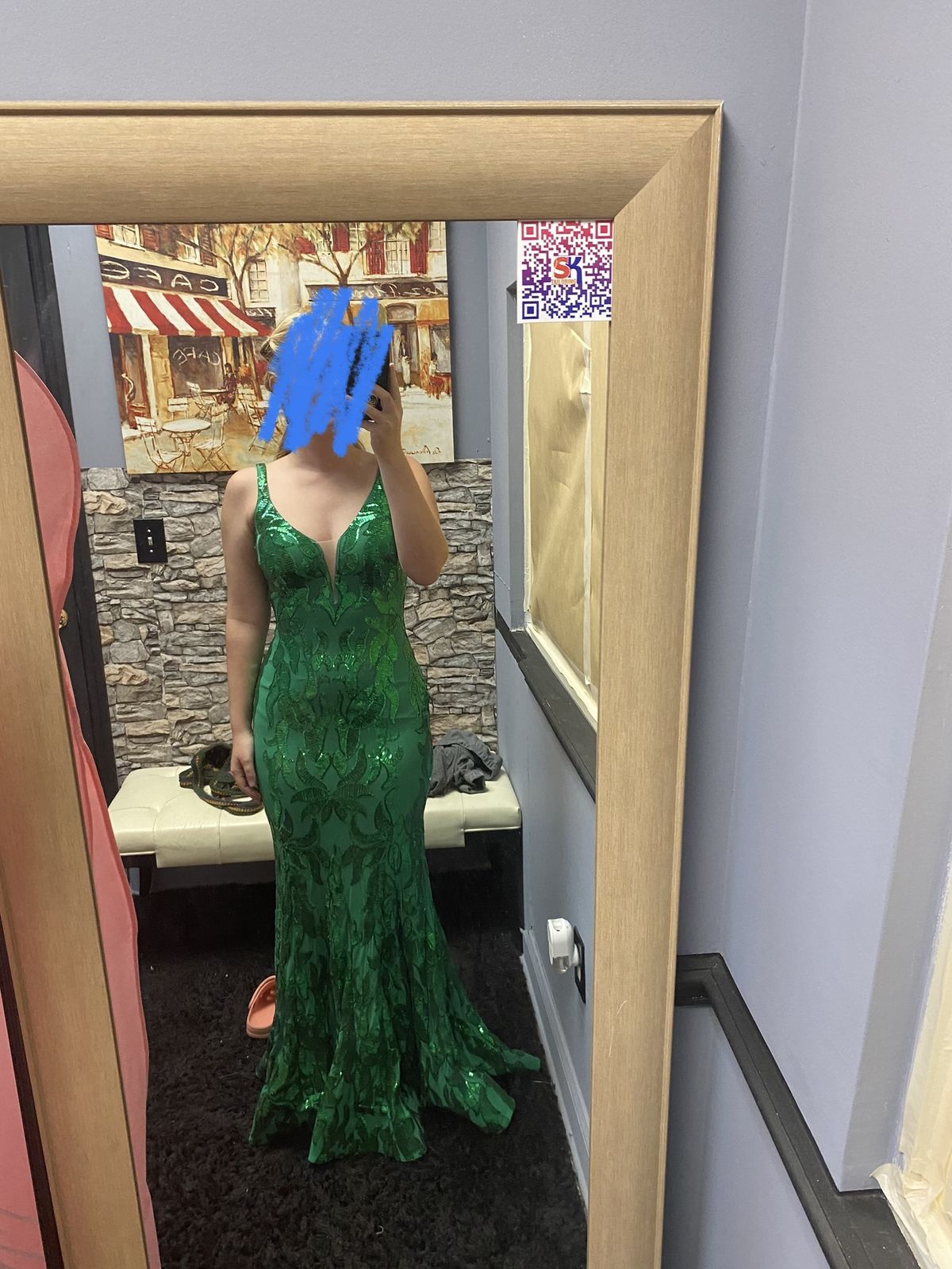 Jovani Size 4 Prom Green Mermaid Dress on Queenly