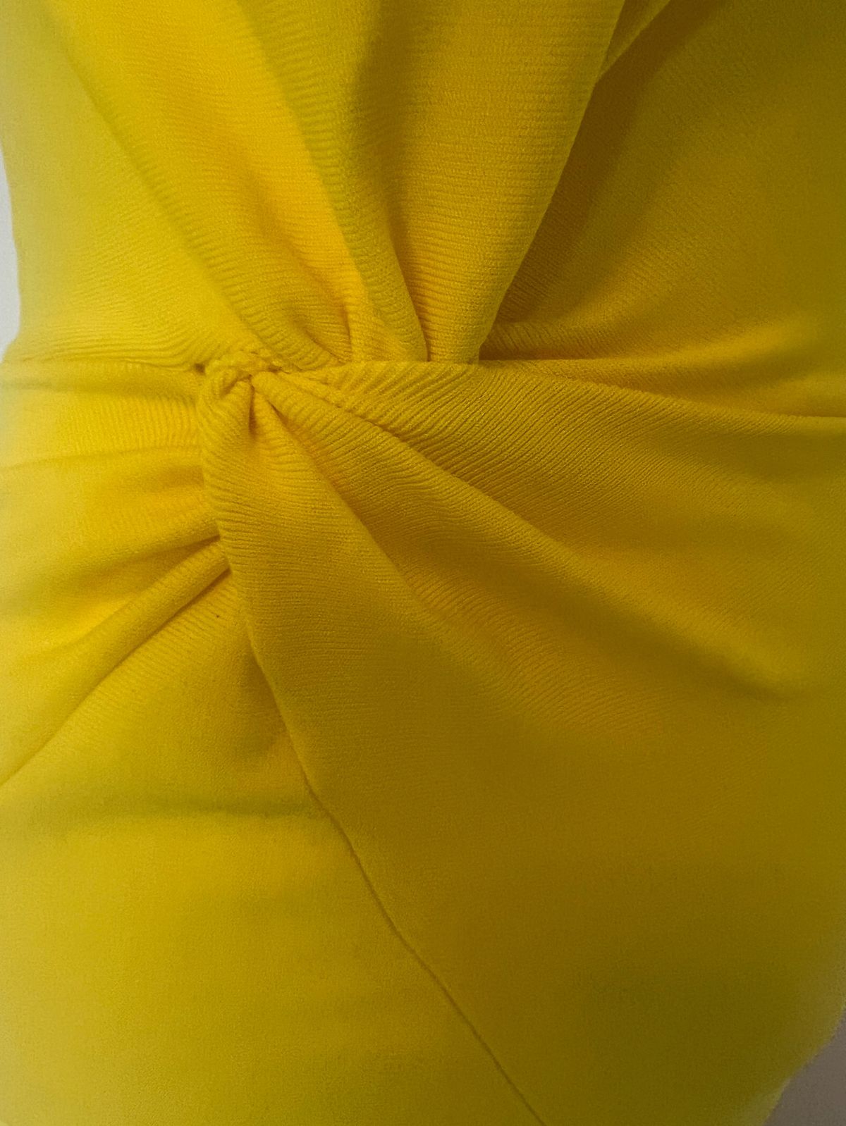 Size S Wedding Guest One Shoulder Yellow Cocktail Dress on Queenly