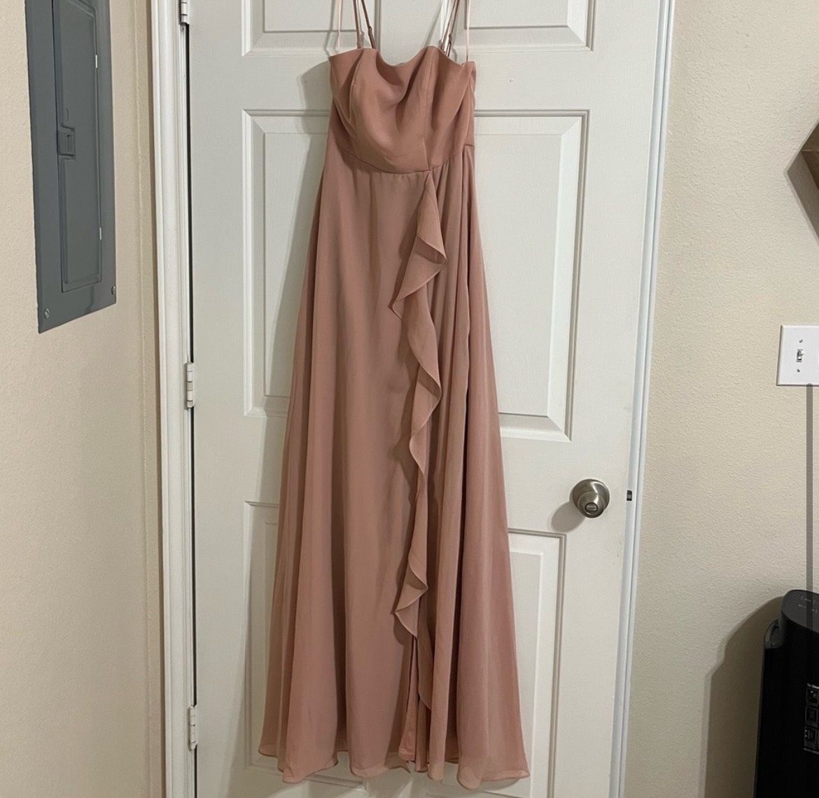 Birdy Grey Size XS Bridesmaid Strapless Light Pink Floor Length Maxi on Queenly