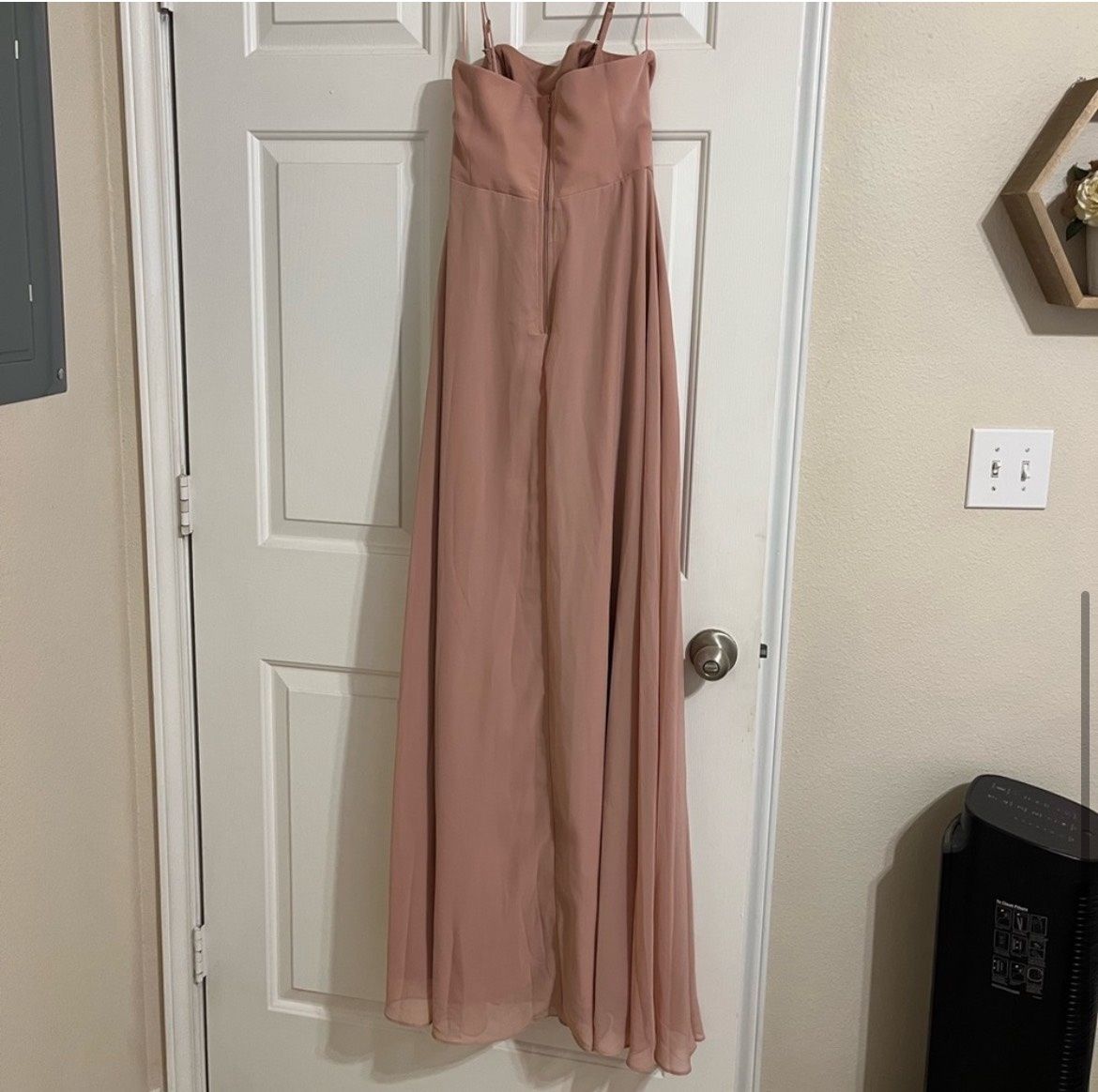Birdy Grey Size XS Bridesmaid Strapless Light Pink Floor Length Maxi on Queenly