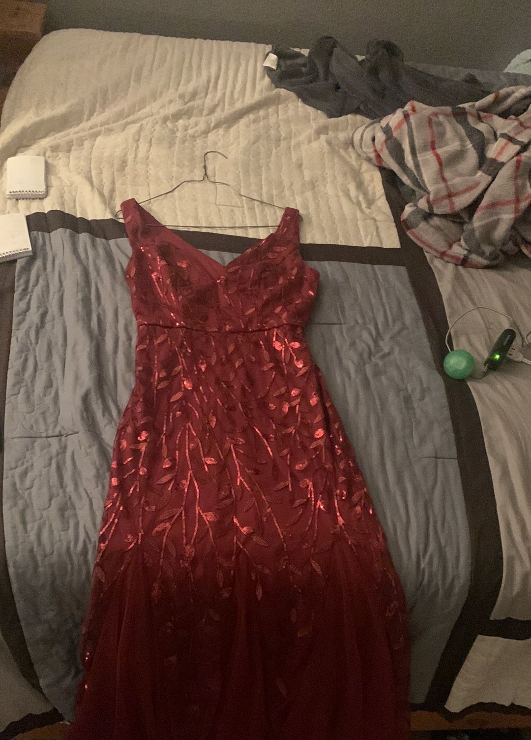 Size 4 Prom Burgundy Red Mermaid Dress on Queenly