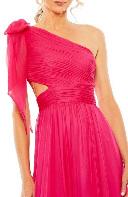 Mac Duggal Size 6 One Shoulder Hot Pink A-line Dress on Queenly