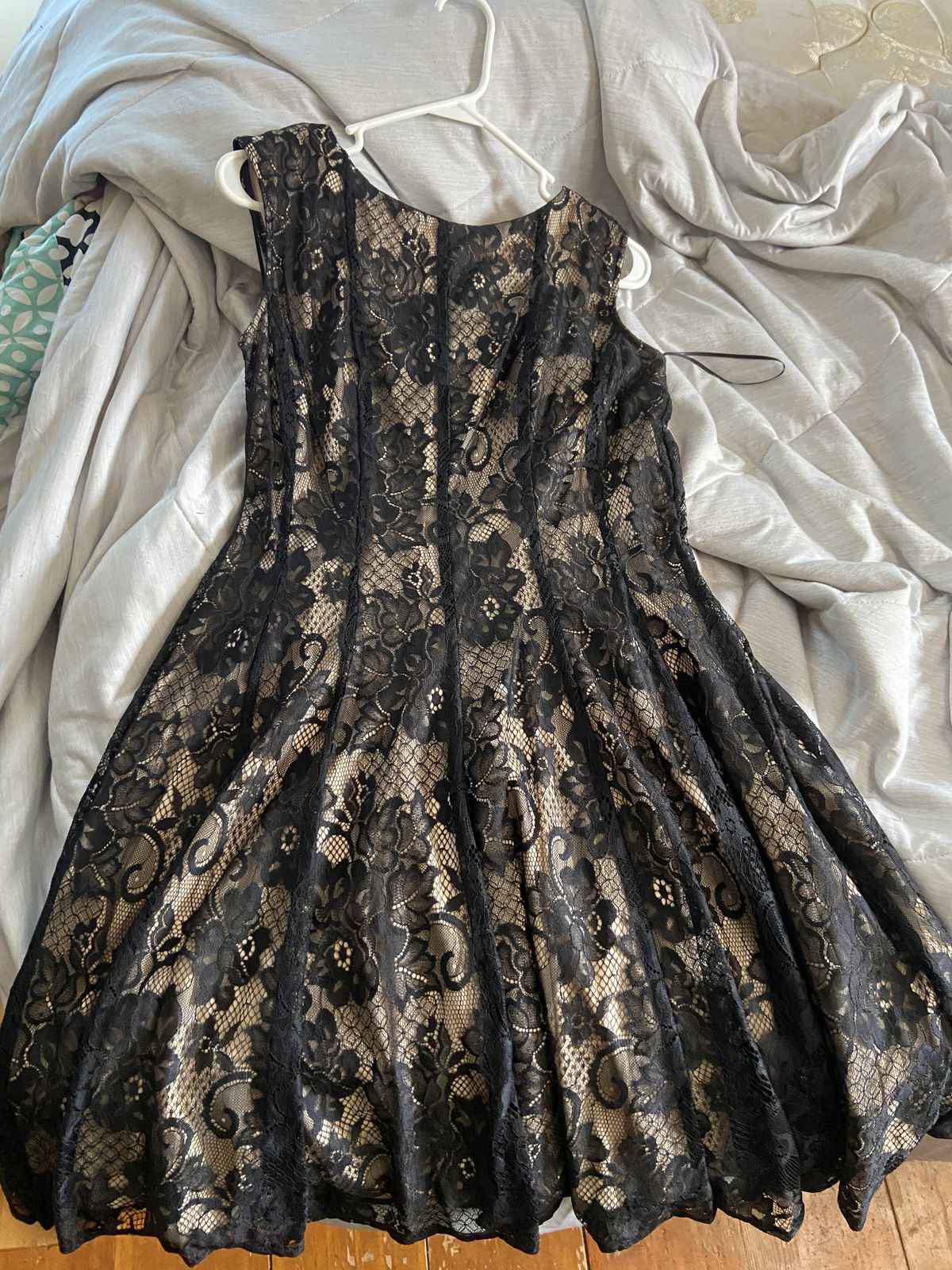 Size 12 Homecoming Lace Black Cocktail Dress on Queenly