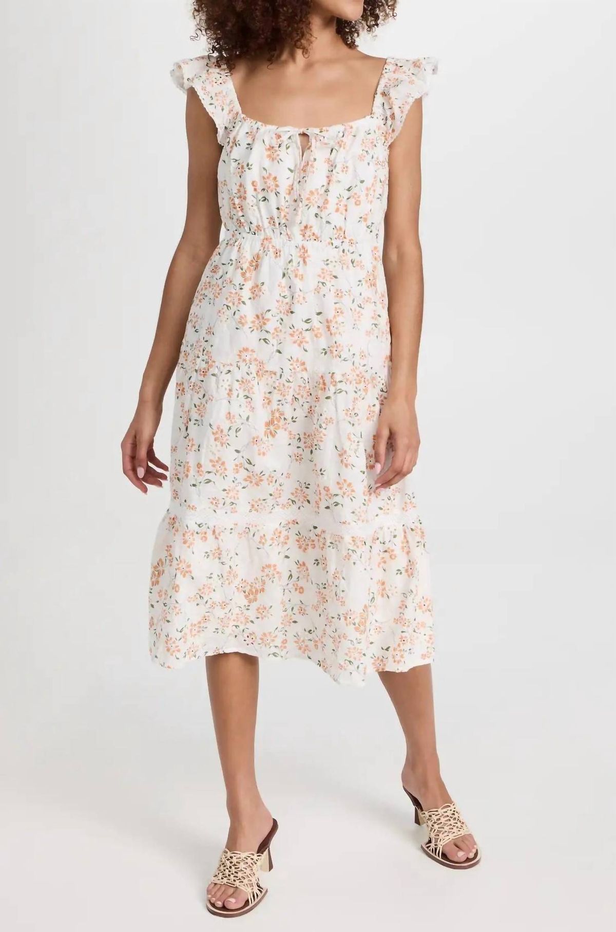 Style 1-1167926652-2696 LOST + WANDER Size L Floral White Cocktail Dress on Queenly