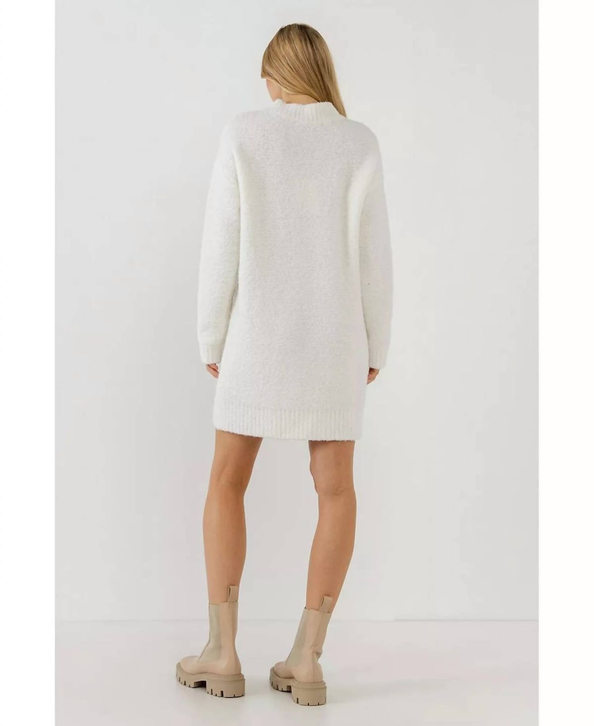 Style 1-2672550421-3236 English Factory Size S Long Sleeve White Cocktail Dress on Queenly