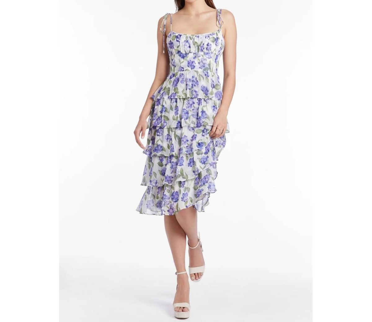 Style 1-3495318371-2696 Amanda Uprichard Size L Floral Purple Cocktail Dress on Queenly