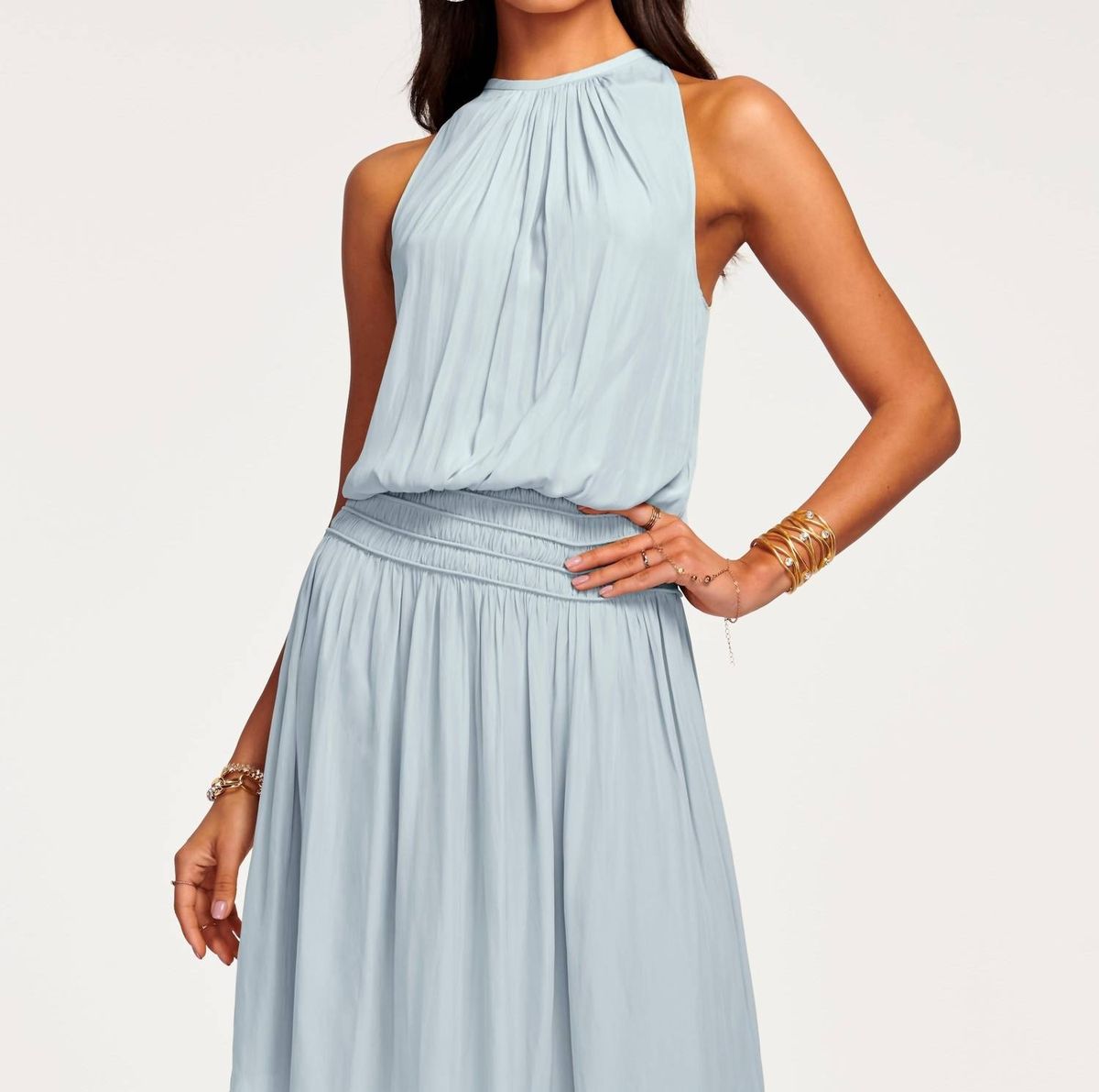 Style 1-4164667869-2696 Ramy Brook Size L Blue Cocktail Dress on Queenly