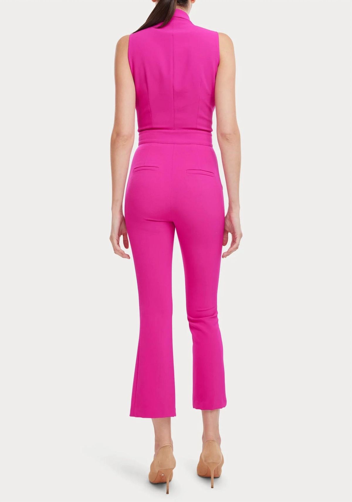 Style 1-4218944012-1901 Generation Love Size 6 Halter Hot Pink Formal  Jumpsuit on Queenly