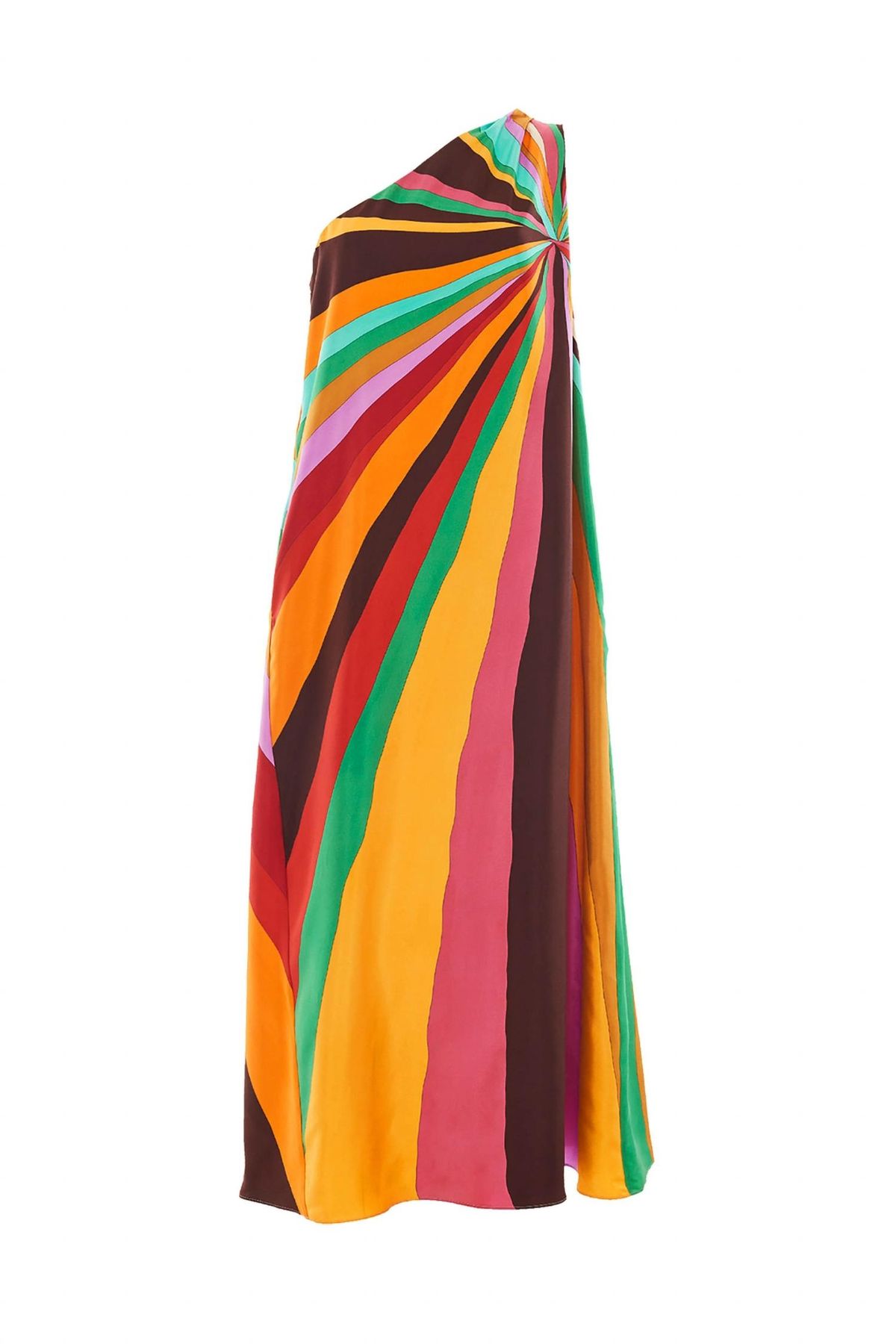 Style 1-4238010180-2901 La DOUBLEJ Size M Pageant Off The Shoulder Satin Multicolor Cocktail Dress on Queenly