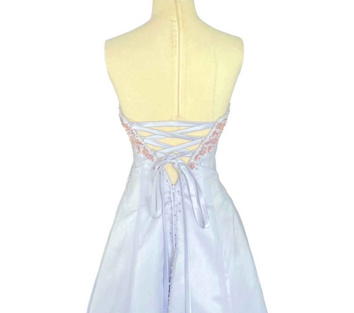 Alyce Paris Size 2 Prom Strapless Blue Ball Gown on Queenly