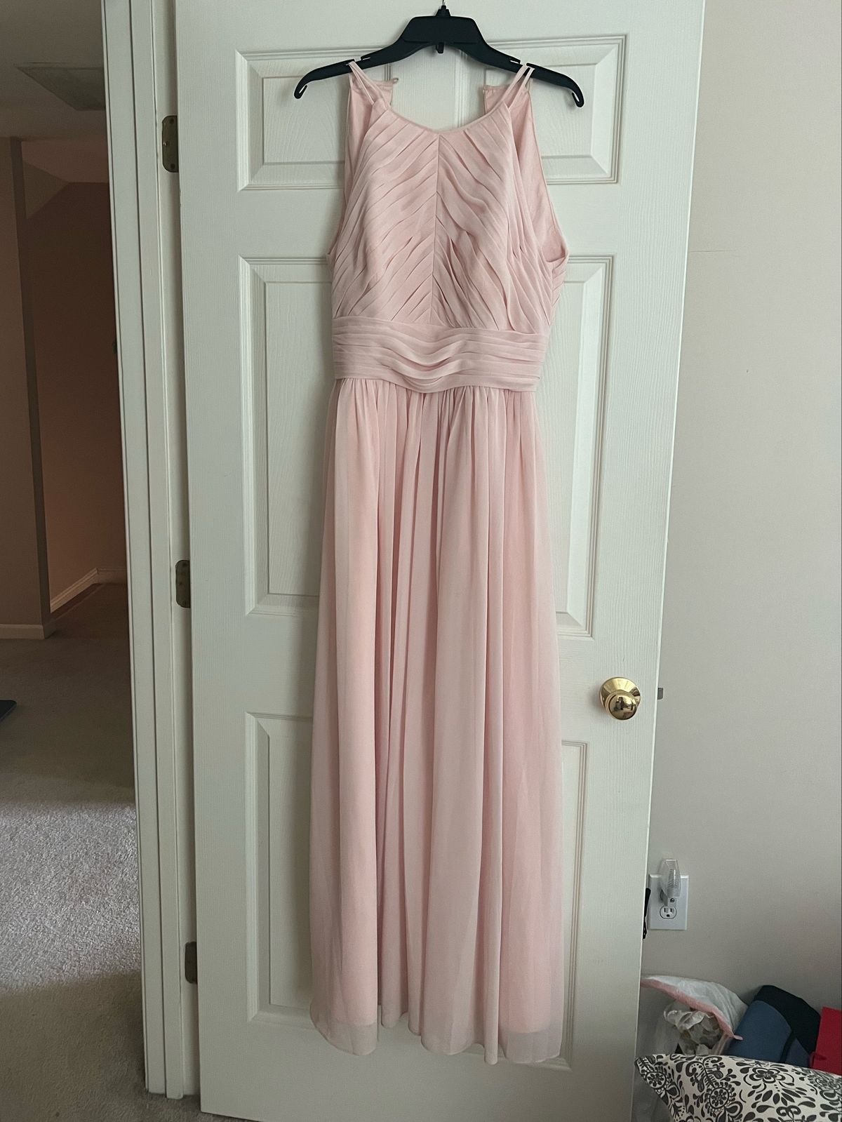 Bill Levkoff Size 12 High Neck Pink A-line Dress on Queenly