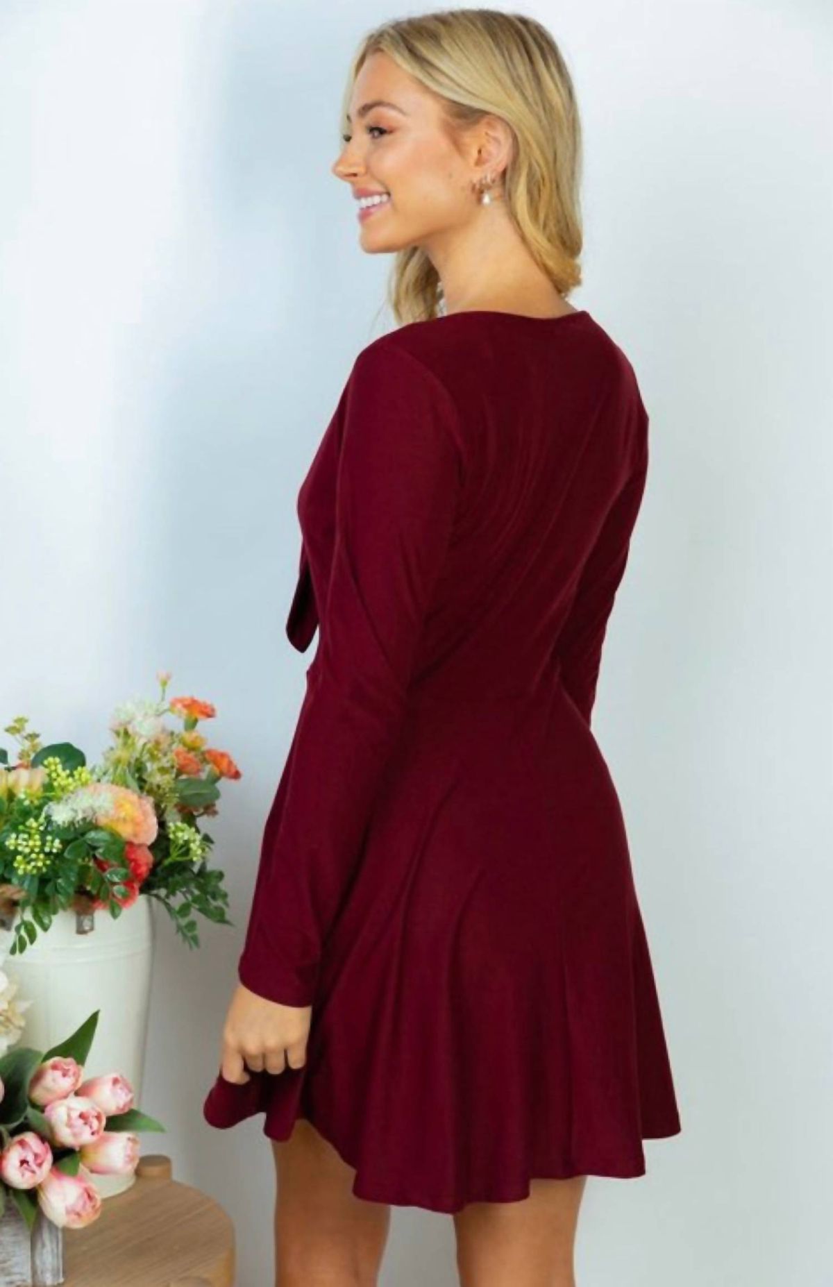 Style 1-1034240536-3011 White Birch Size M Burgundy Red Cocktail Dress on Queenly